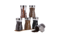 Steelo Pet Sobo Container Set With Silver, 250 ml Pack of 6