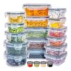 Food Storage Containers with Lids - Plastic Containers with Lids Storage (20 Pack)