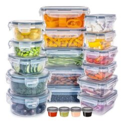 Food Storage Containers with Lids - Plastic Containers with Lids Storage (20 Pack)