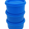 PRINCEWARE - 100 ml Plastic Grocery Container (Pack of 3, Blue)