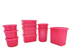 MASTER COOK - 1500 ml Polypropylene Grocery Container (Pack of 10, Pink)