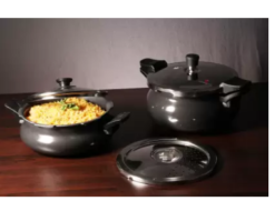 Pigeon All In One Super Cooker Value Pack 3 L, 5 L Induction Bottom Pressure Cooker (Aluminium)