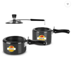 Pigeon Special Combi 2 L, 3 L Induction Bottom Pressure Cooker (Hard Anodized)