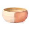 Bamboo Round Fruit / Serving Bowl-Copper Half N Half
