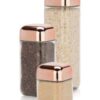 3-Pc. Glass & Copper Canister Set