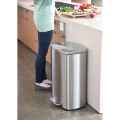 Deodorizer SoftStep Stainless Steel 13 Gallon Step On Trash Can