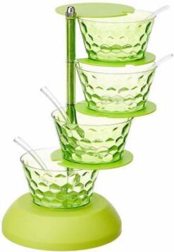 Tower Pickle / Spice /Chutney Storage Container Stand (Multicolor) 1 Piece Spice Set (Plastic)